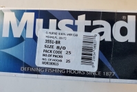 Click to view Mustad Treble Hooks 8/0 (25 pack) 3551-BR